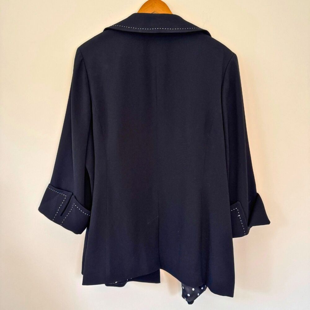 Tesori Women's Plus Black Coat Blazer Size 2X - Picture 5 of 6